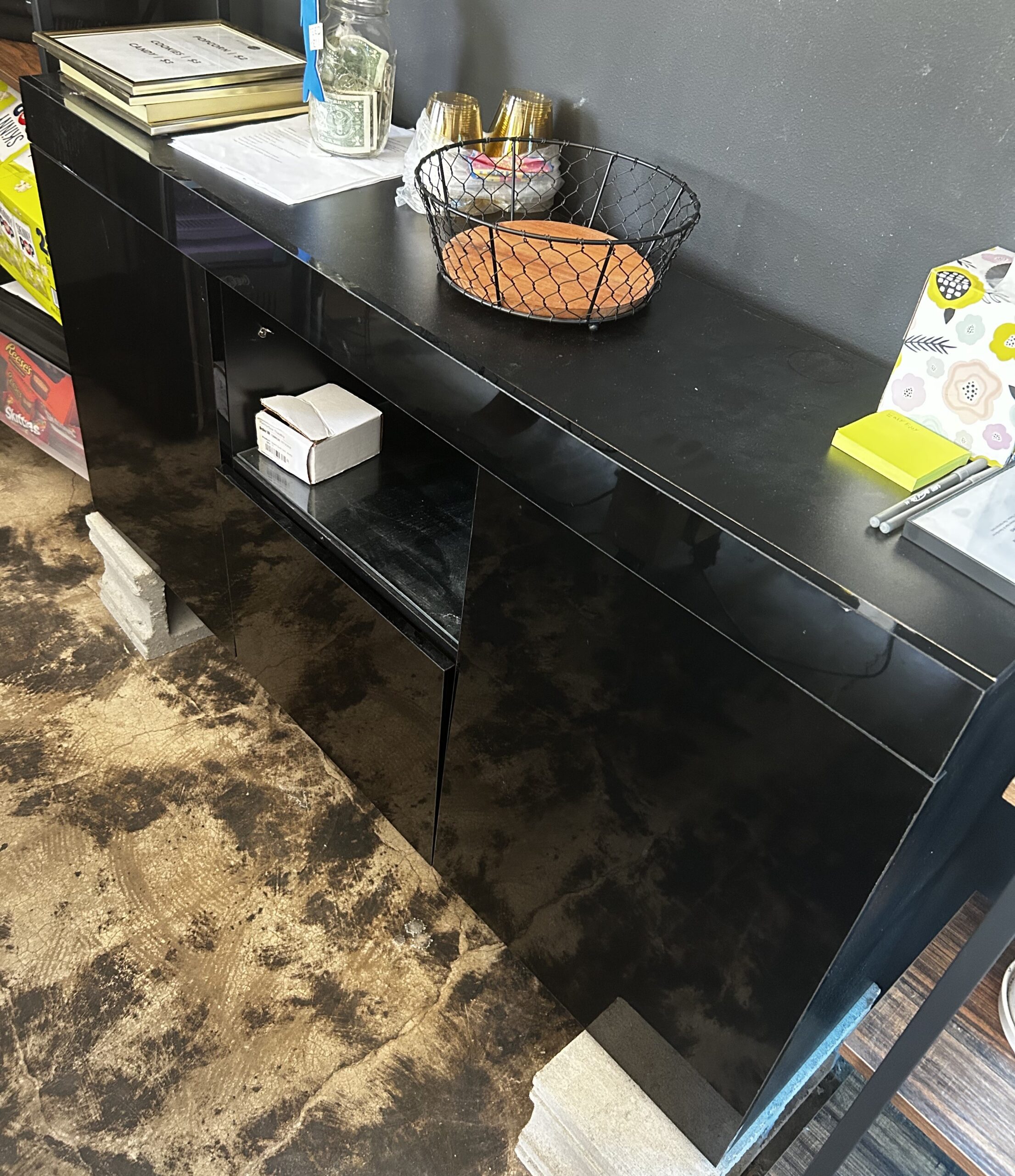Black Vinyl Shelving and Storage Unit Black Vinyl Shelving and Storage Unit
